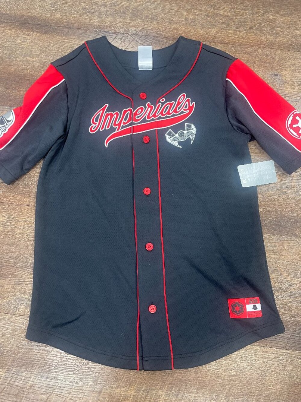 Disney Parks Star Wars Imperials Troopers 77 Baseball Jersey NWT Small